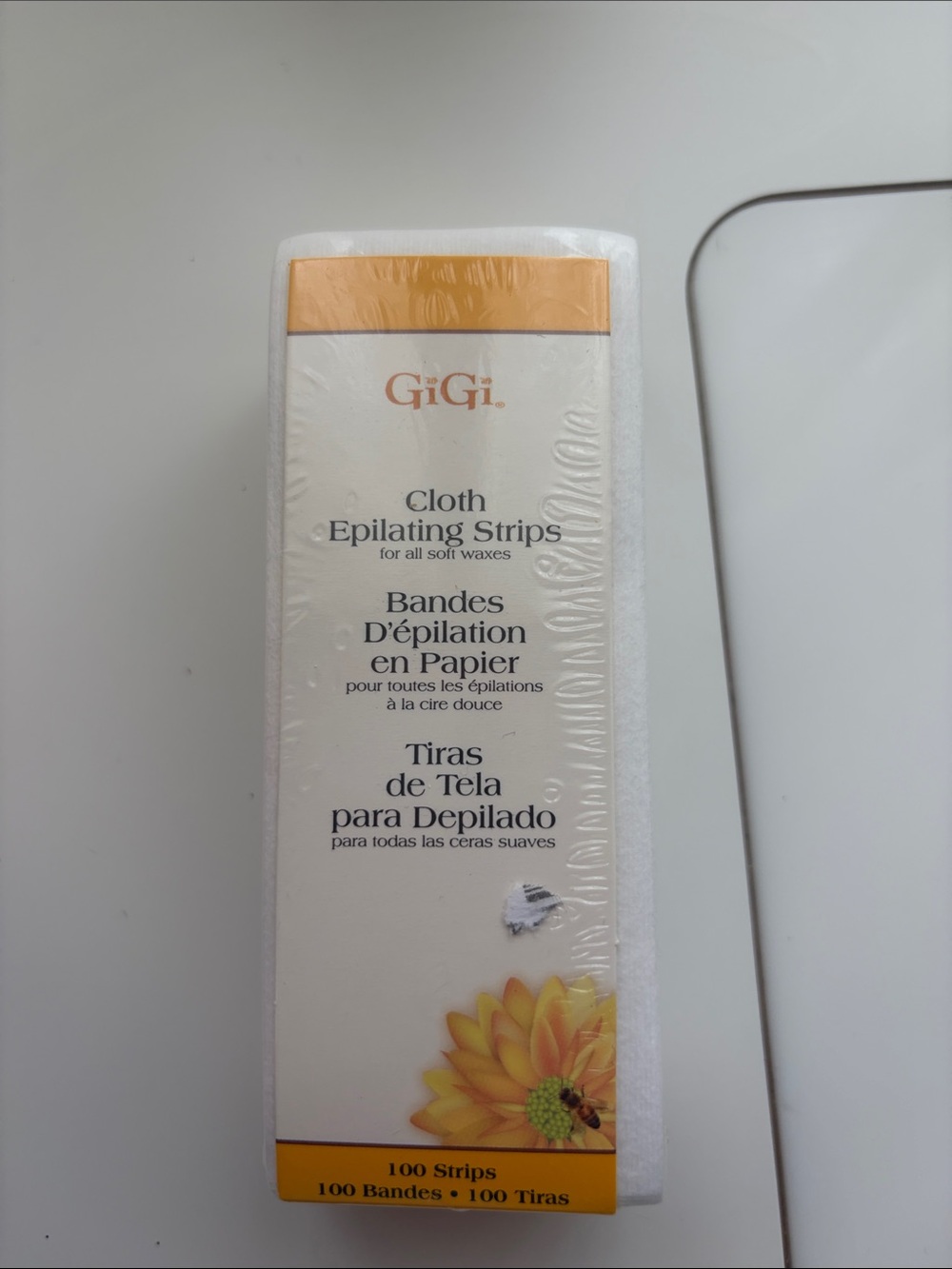 GiGi Cloth Epilating Strips - White with Yellow Accent